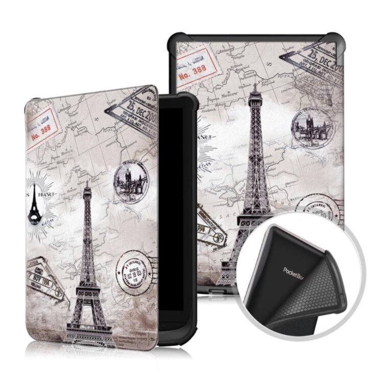Обкладинка SoftShell Smart Case для PocketBook 606 Basic 4/616 Basic Lux 2/617 Basic Lux 3/618 Basic Lux 4/627 Touch Lux 4/628 Touch Lux 5/632 Touch HD 3/633 Color (Eiffel Tower)