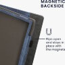 Обкладинка kwmobile Bookstyle Stand Handstrap для PocketBook 1042 InkPad Eo (Dark Blue / Dark Grey)
